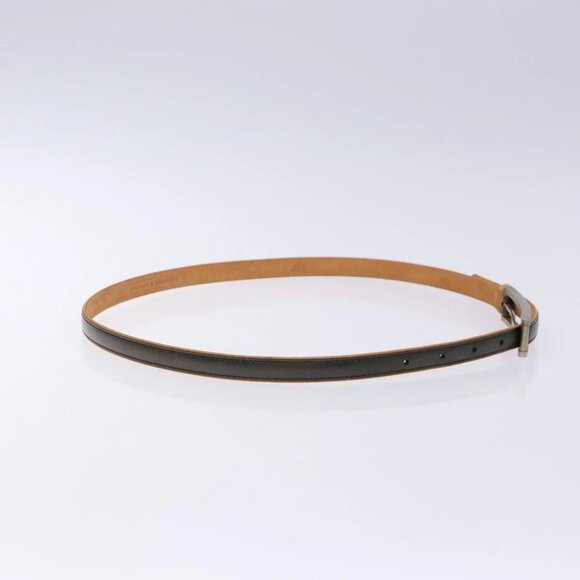 LOUIS VUITTON Belt Leather Black LV Auth 133503 main image 8